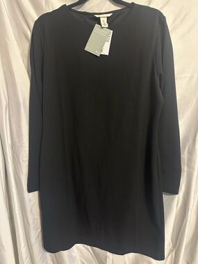 H&M Black Long Sleeve Shift Dress